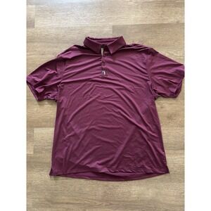 Bogey Bros Golf Polo Shirt Mens XXL Solid Maroon Short Sleeve Performance